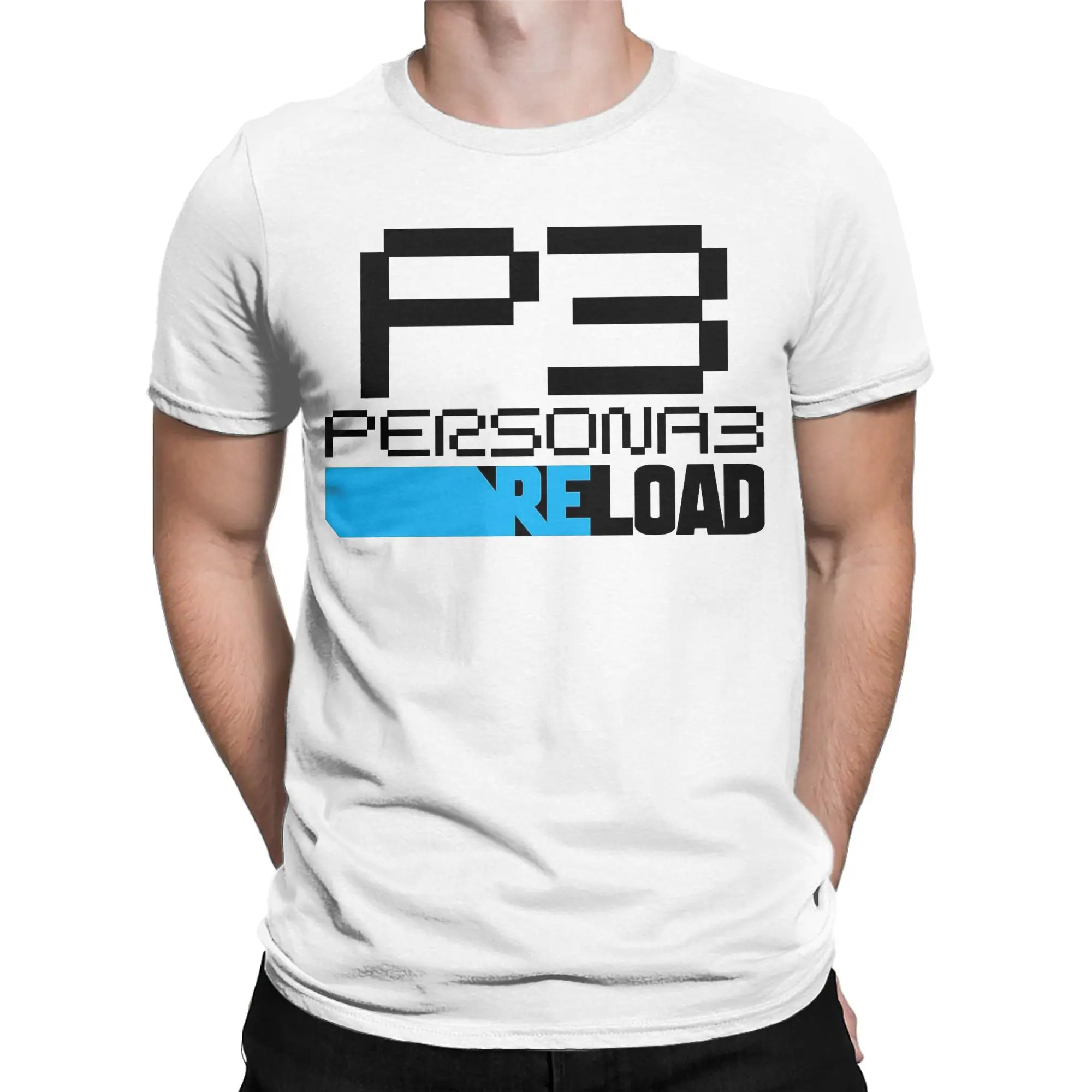 Personas 3 Reload T Shirts Men Women's Cotton Novelty T-Shirts Crew Neck P3 Tee Shirt Short Sleeve Clothes Party