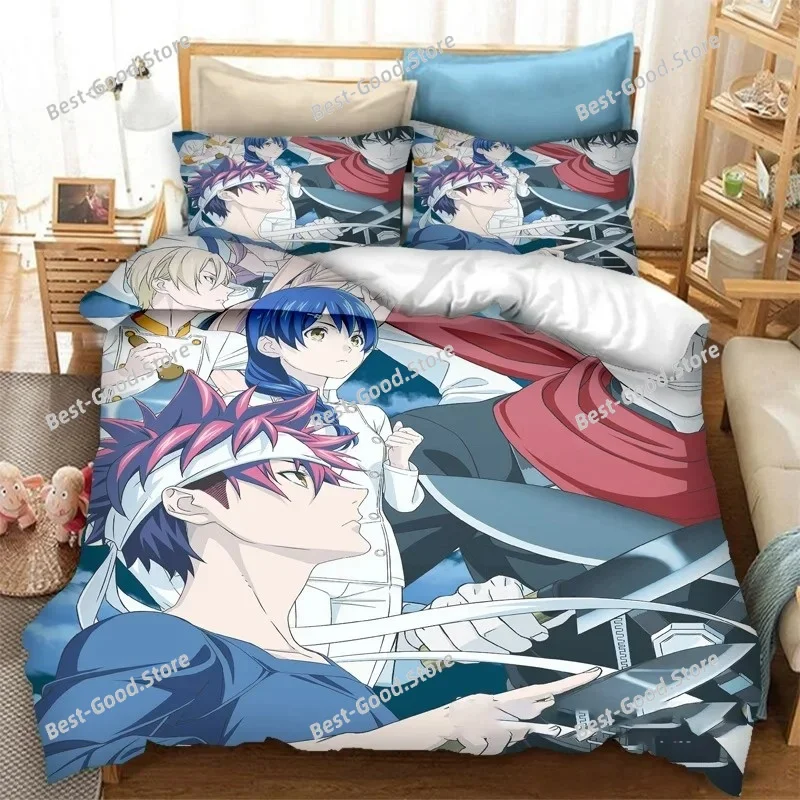 3d Anime Food Wars! Shokugeki No Soma Bedding Set Duvet Cover Bedroom Comforter Twin King _Size Quilt Cover Home Textiles