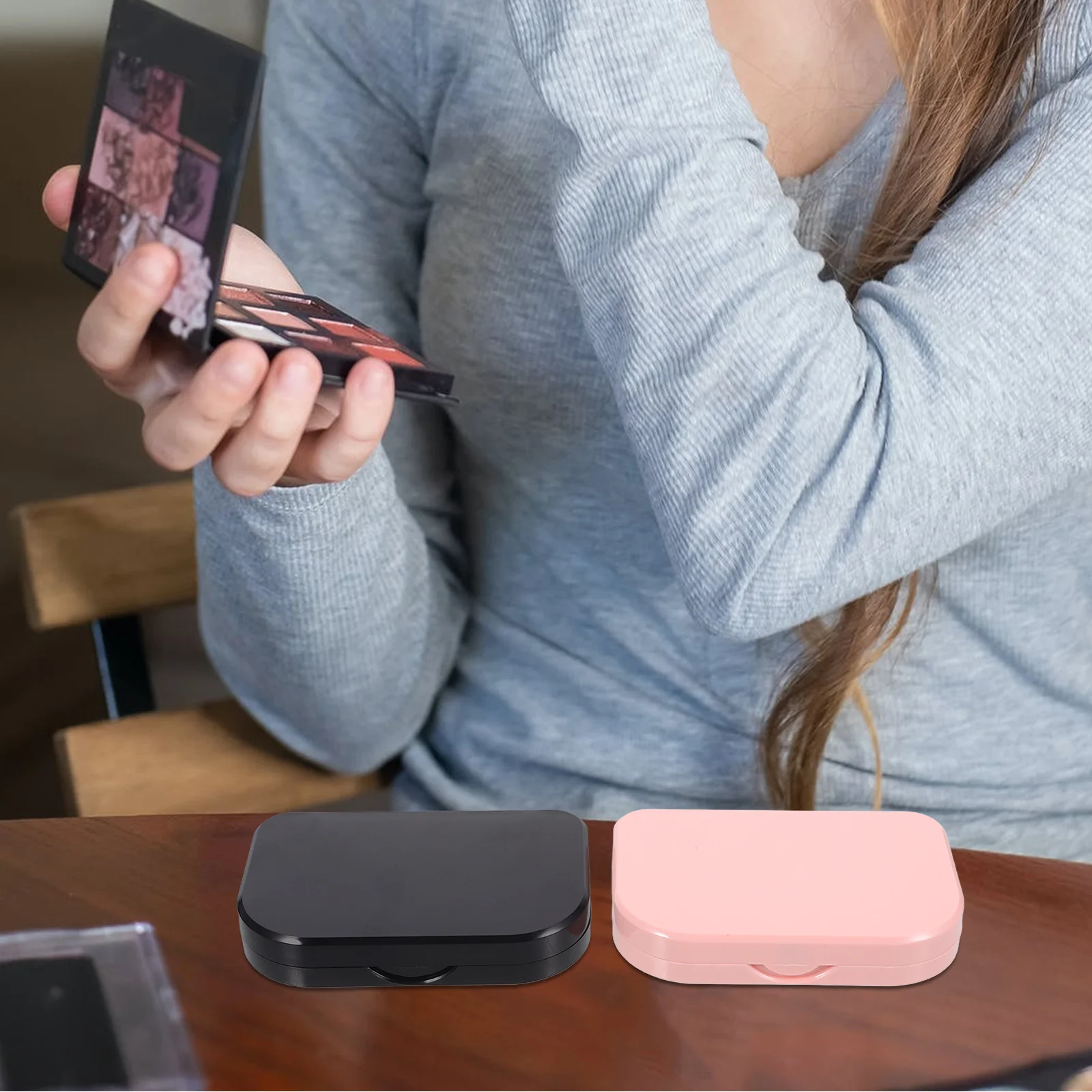 2 pçs caso suporte de cílios falsos organizador artificial armazenamento de viagem recipiente falso