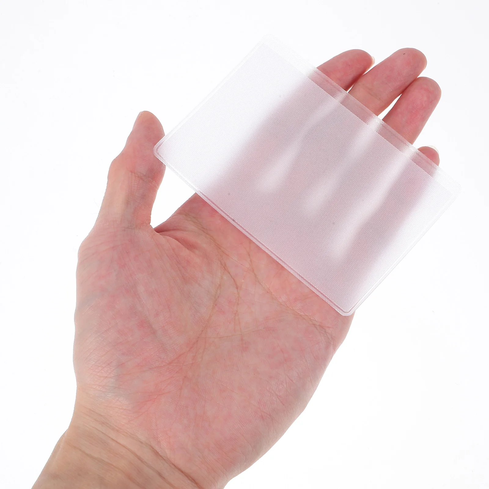 

50Pcs Plastic Card Sleeves Clear Semi-Transparent Id Badge Covers for Debit Insurance Cards Lightweight Portable Protection