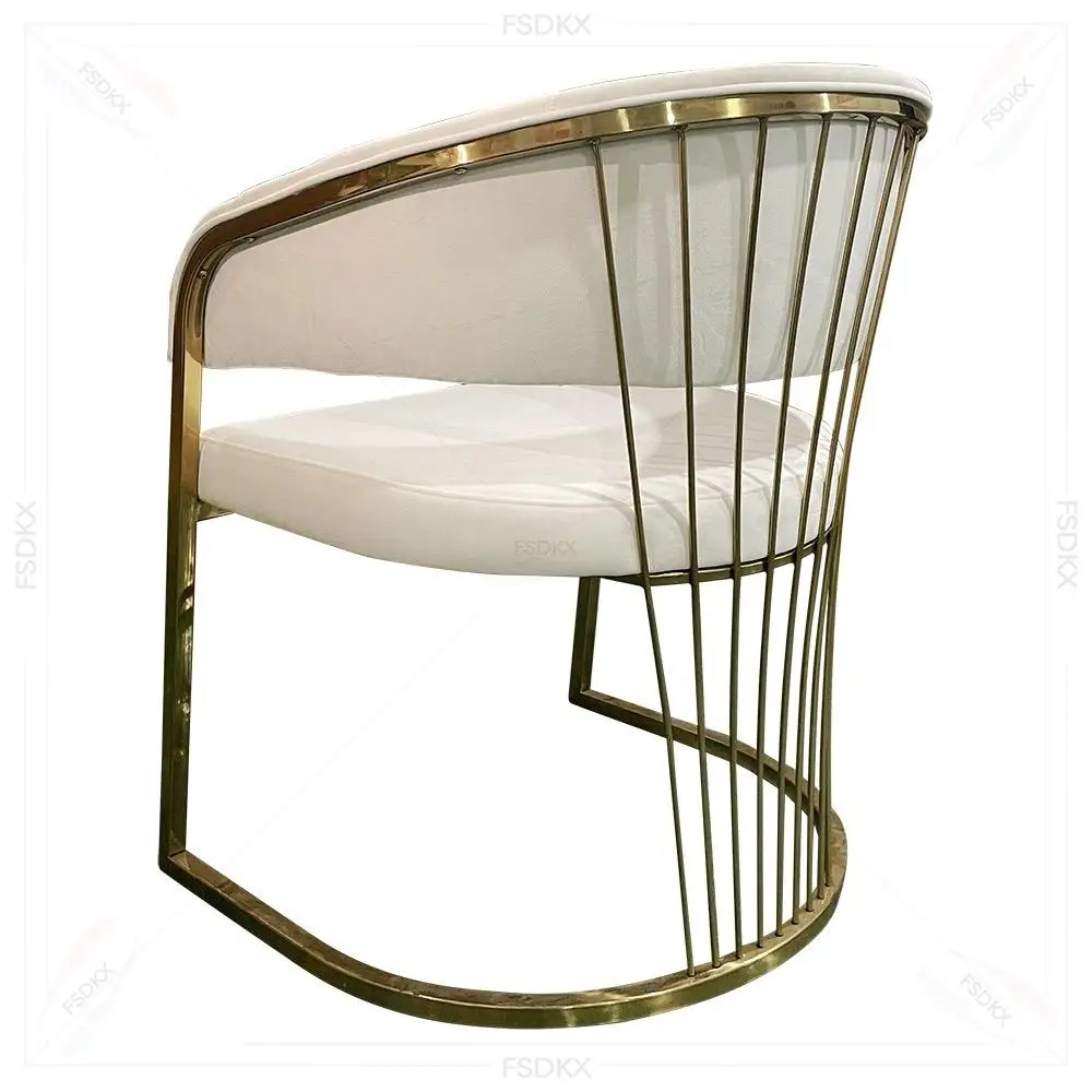 Modern Coffee Cafe Restaurant Leisure Metal Leather Upholstered Cushion Armrest Counter Height bar Stools Chair