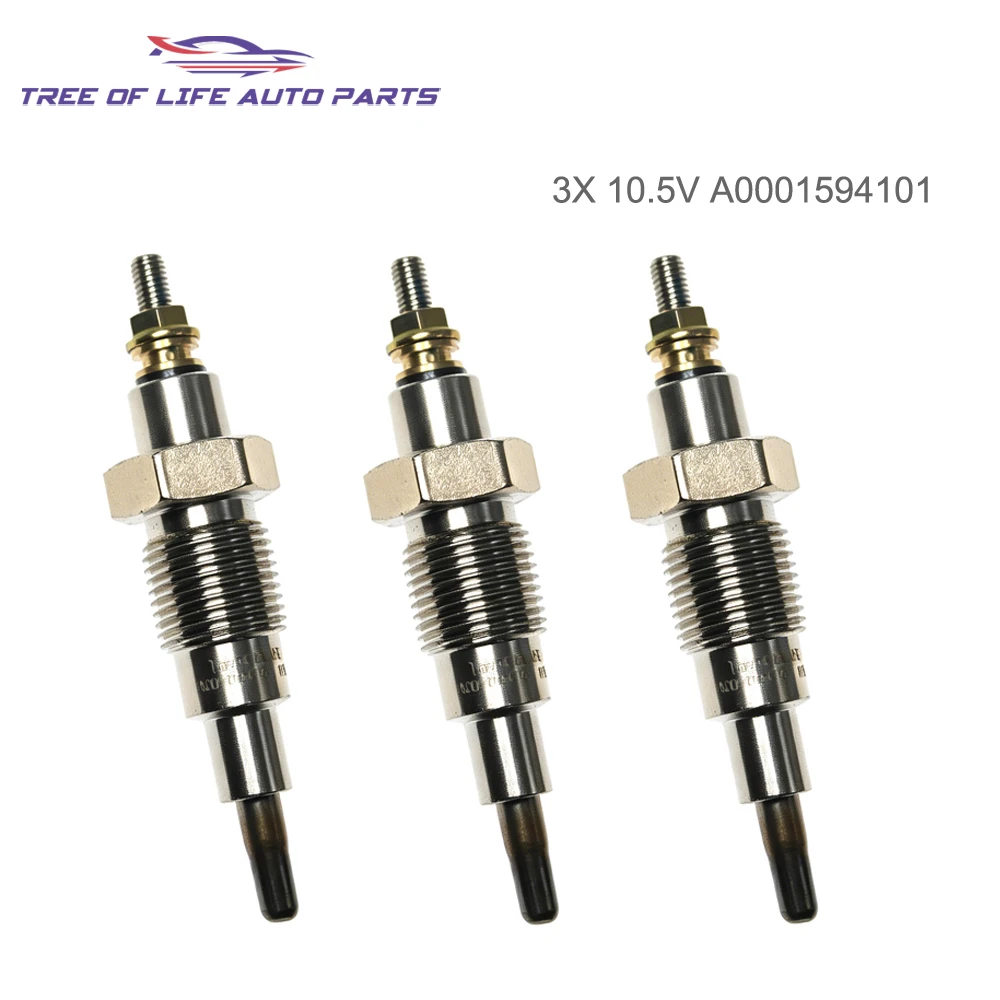 1/3X Bujías incandescentes de 10.5V para DEUTZ CASE IHC / MC CORMICK 323 / TRACTOR VINTAGE A0001594101 A 000 159 41 01 0250200021 001 159 25 01