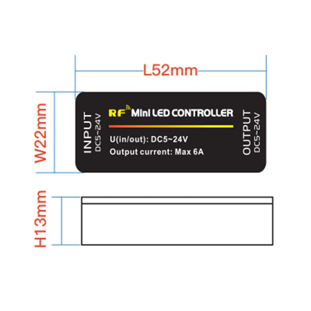 Wireless RF Mini LED Dimmer Controller 12V 6A 14Key 2.4G telecomando singolo colore LED Strip Light 5V 24V Driver Dimmer Switch