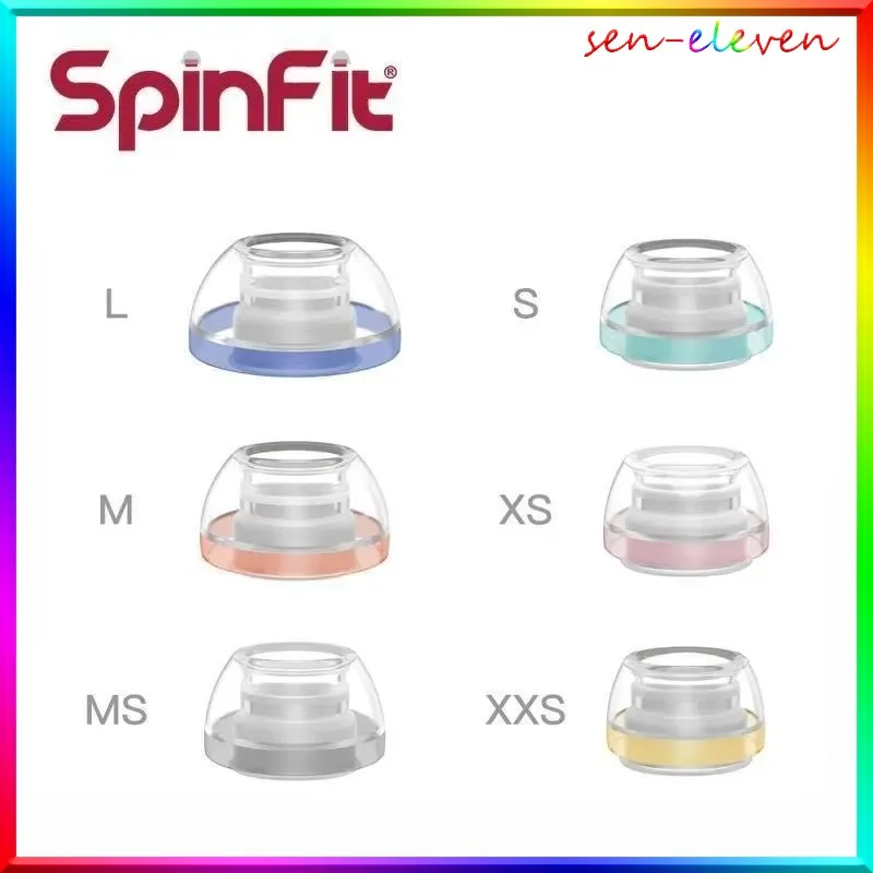 SpinFit AuraFine Silicone Eartips, Patented Aura-Rib & 3D Axis, Invisible Fit Replacement Ear Tips for AirPods Pro 3