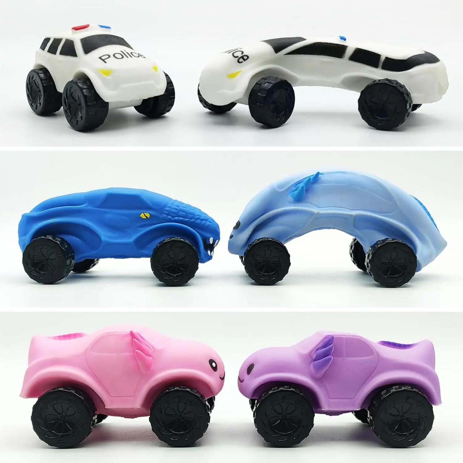 Kneading Deformed Educational Toy Car, Axolotl Expandable Car Toy, TPR Stretch Car Toy, Pinch and Pressable Slow Rebound Car Toy