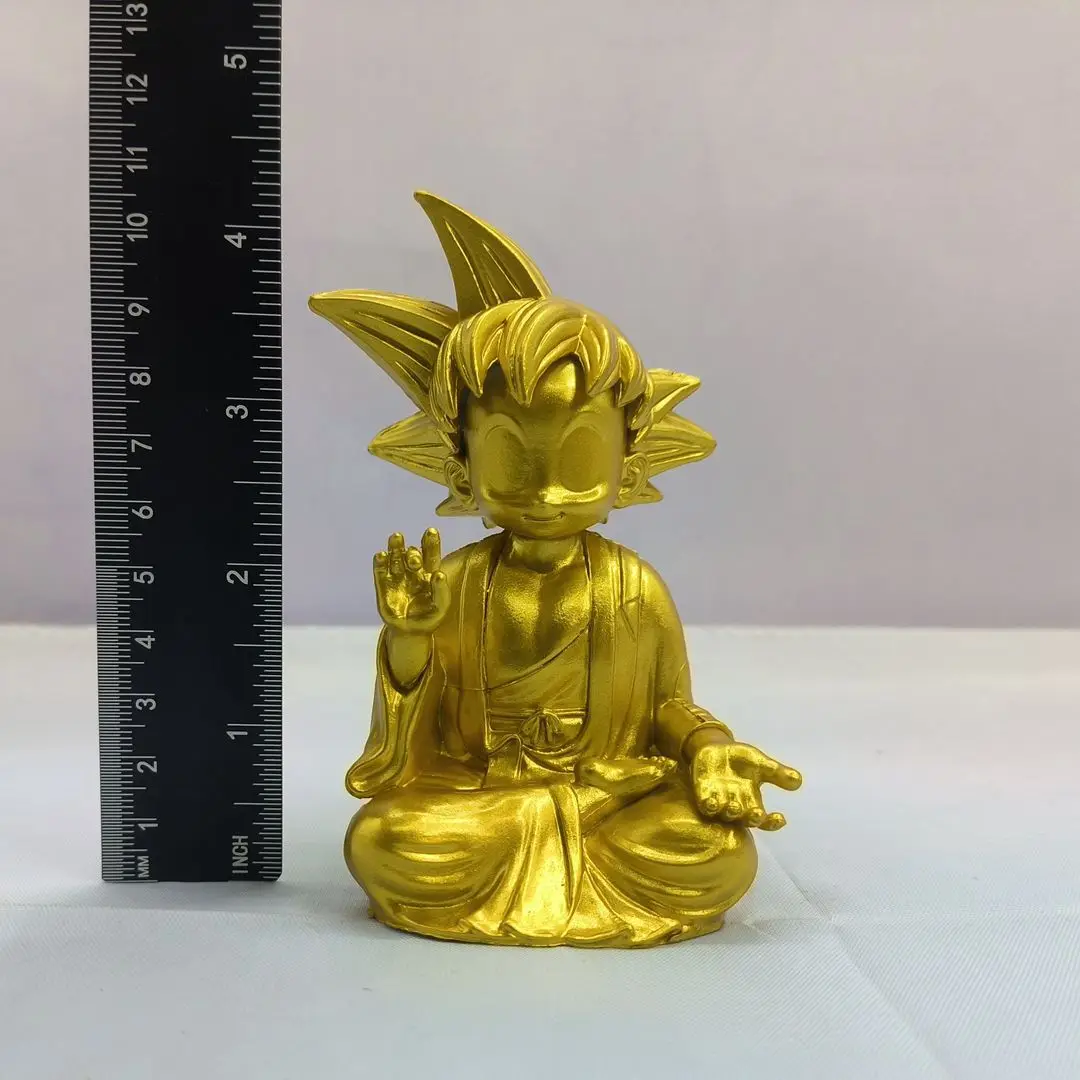 Golden Sitting Buddha Series Dragon Ball Buddha Buu Goku Vegeta Shin-chan Buddha Mario Collectible Figurines