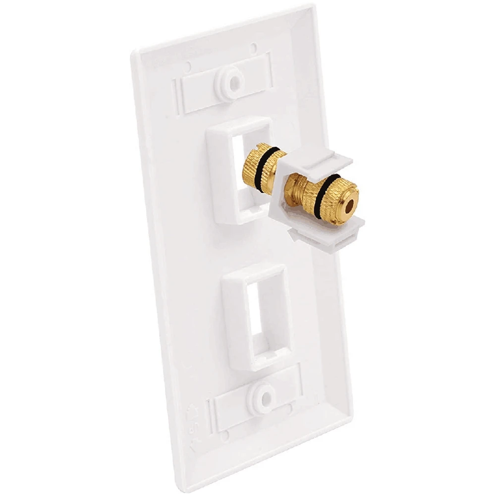 AT63-Speaker Post Snap-In Banana Keystone Jack - White, 20Pcs
