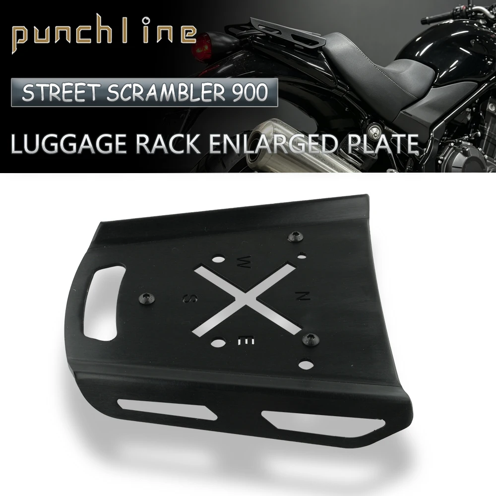 Fit For Street Scrambler 900 2017-2025 Box Luggage Rack Rear Trunk Top Case Plate Saddle Bag Bracket