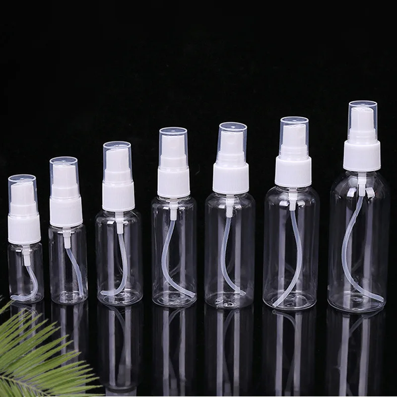 

1pc Refillable Bottles Travel Transparent Plastic Perfume Atomizer Empty Small Spray Bottle 30/50/100ml Toxic Free Safe Dropship