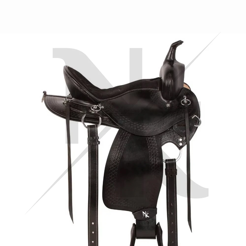 Wholesale High Quality Handmade Western Saddle, High Quality Cowhide Riding Saddle with Custom Logo, Equestrian Supplies