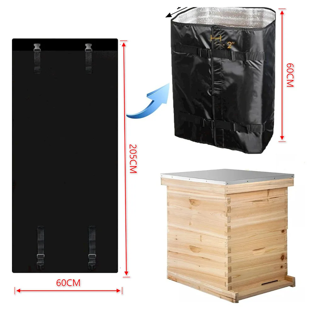 60*205cm Bee Hive Wrap Efficient Hive Winterization Winter Hive Cover Flexible Design PVC Waterproof Coating Secure Coverage