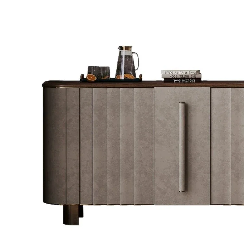 

North American black walnut side cabinet, household light luxury high end cabinet against the wall