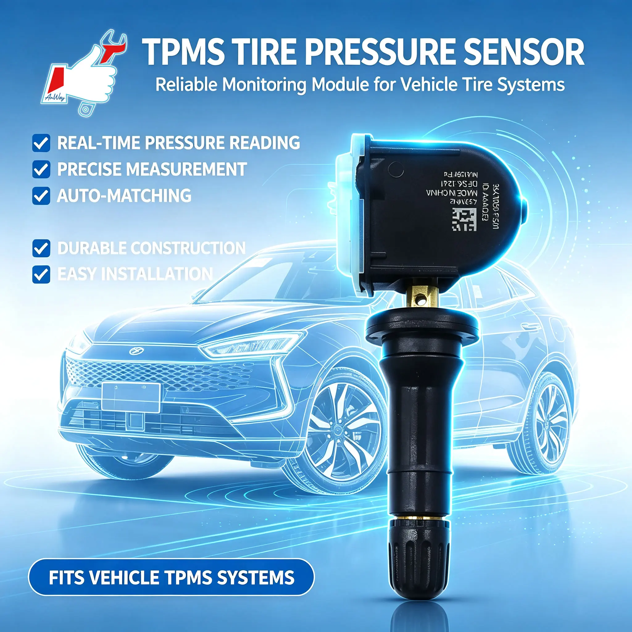 Custom Fit Car Tire Pressure Monitoring Sensor For Seres SF5  52021-2026 Auto Learn TPMS Sensor Stable Signal TPMS Sensor