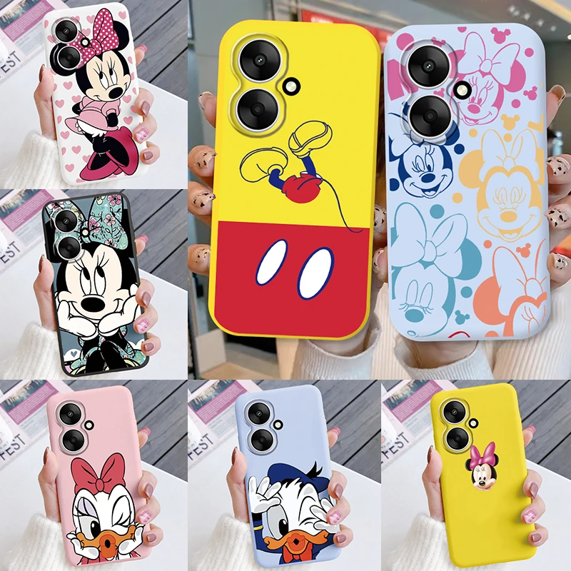 For Redmi 13C 5G 13R Phone Case Soft Silicone Shockproof Mickey Daisy Donald Duck Cover For Xiaomi Redmi 13 C Redmi13C 5G Shell