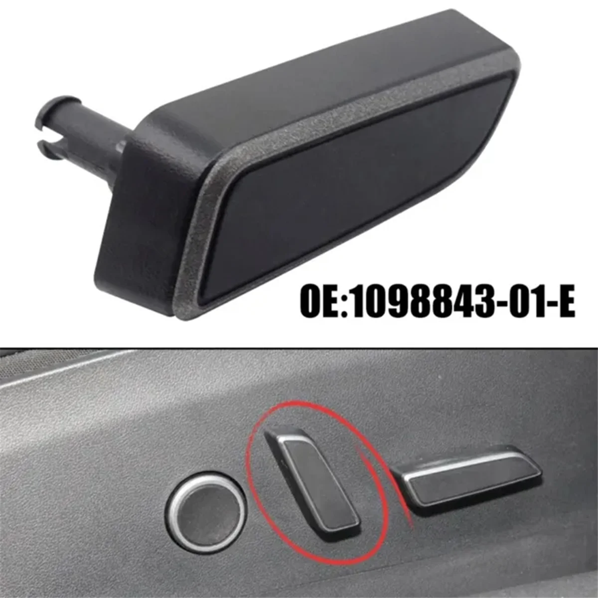 

Automobile 4 Pcs Seat Switch Seat Adjustment Button for Tesla Model 3/Y 21-23 1098840-01-D 1098841-01-D 1098842 1098843