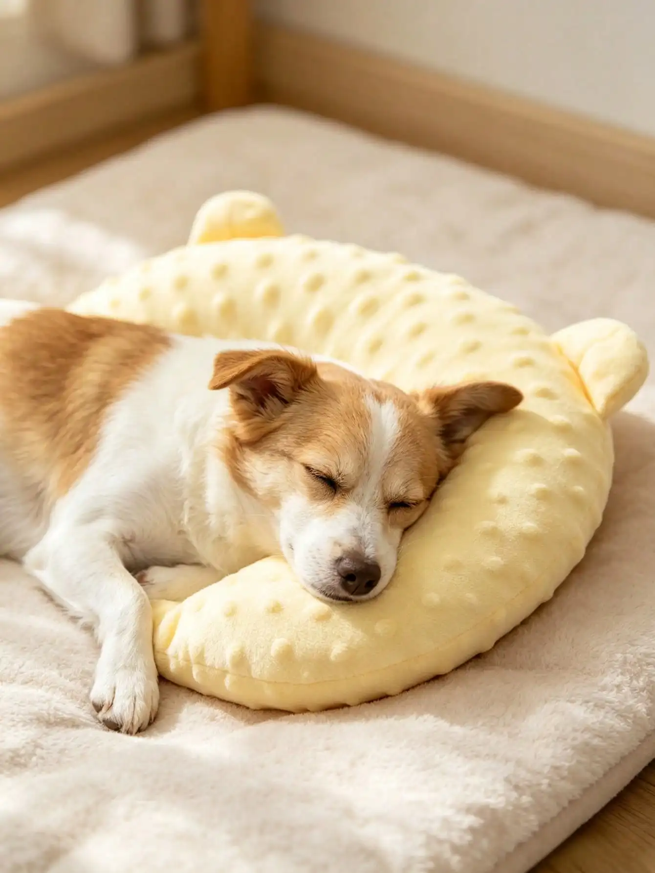 1 Piece U-Shaped Pet Pillow, Suitable for Small Dogs and Cats, Soft Plush Neck Support Cushion, Washable Comfortable Pet Bed, Suitable for Puppies and Kittens