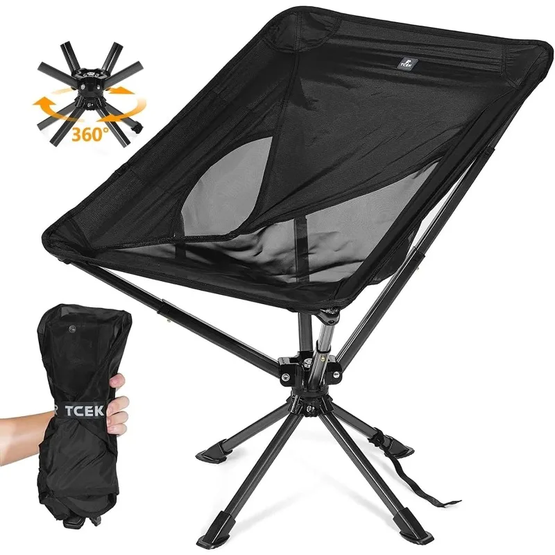 Upgraded Swivel Portable Chair Small Compact Collapsible Folding Chair for Adults That Setup