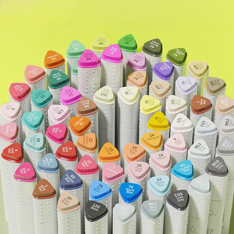 24/36/48 Color Double-head Marker Set Quick Drying and Not Easy To Fade for Hand-painted Graffiti Design Children's Painting