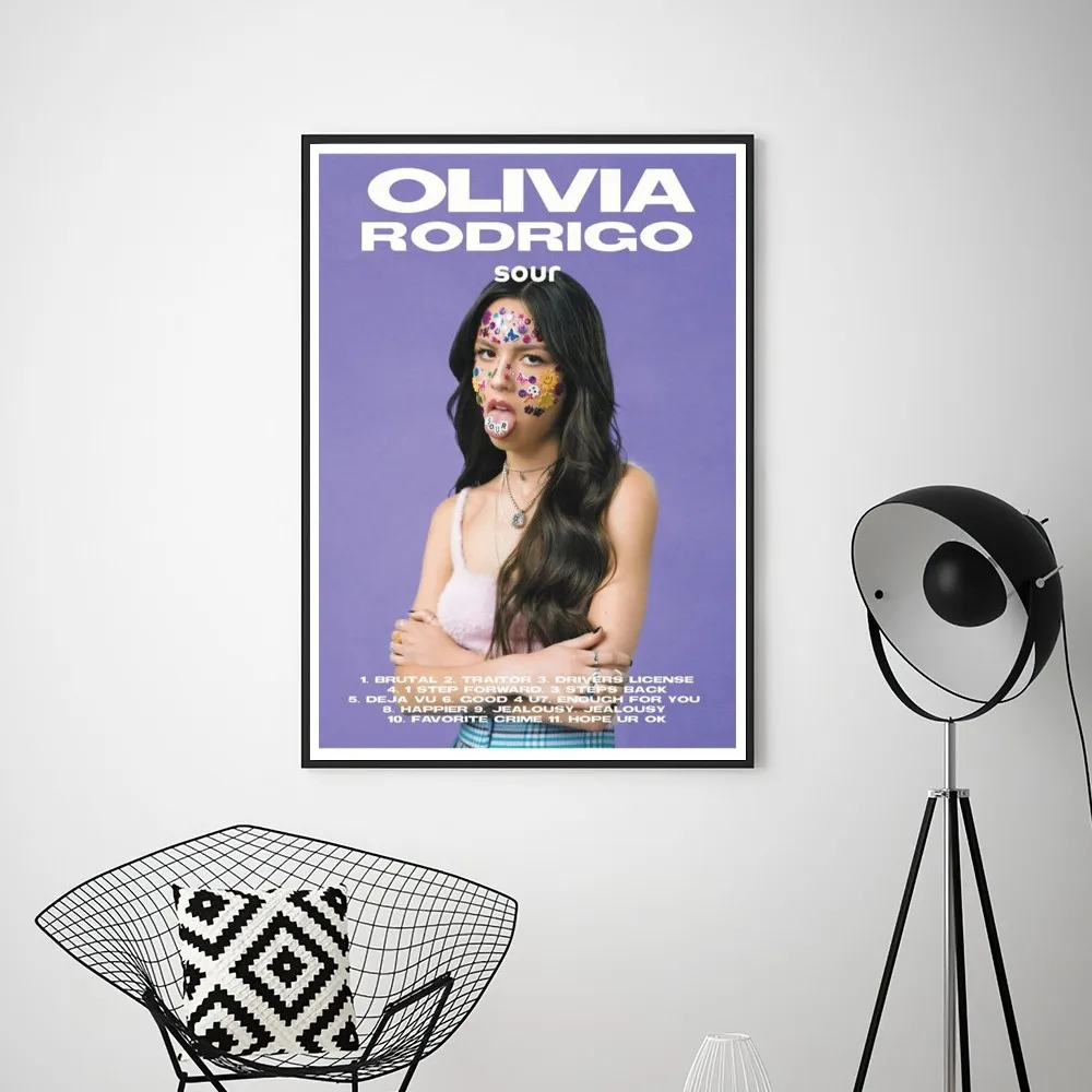 Singer O-Olivia R-Rodrigo Poster Prints Wall Pictures Living Room Home Decoration