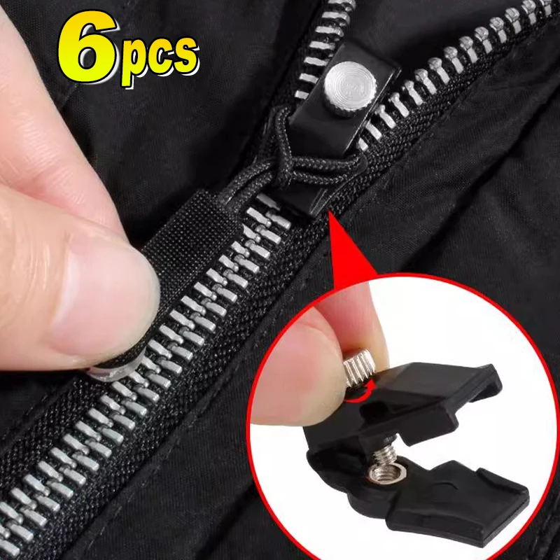 Universal Instant Zipper Repair Kit, zíperes de substituição, dentes deslizantes, cabeça de resgate, 3 tamanhos diferentes, 2-6pcs