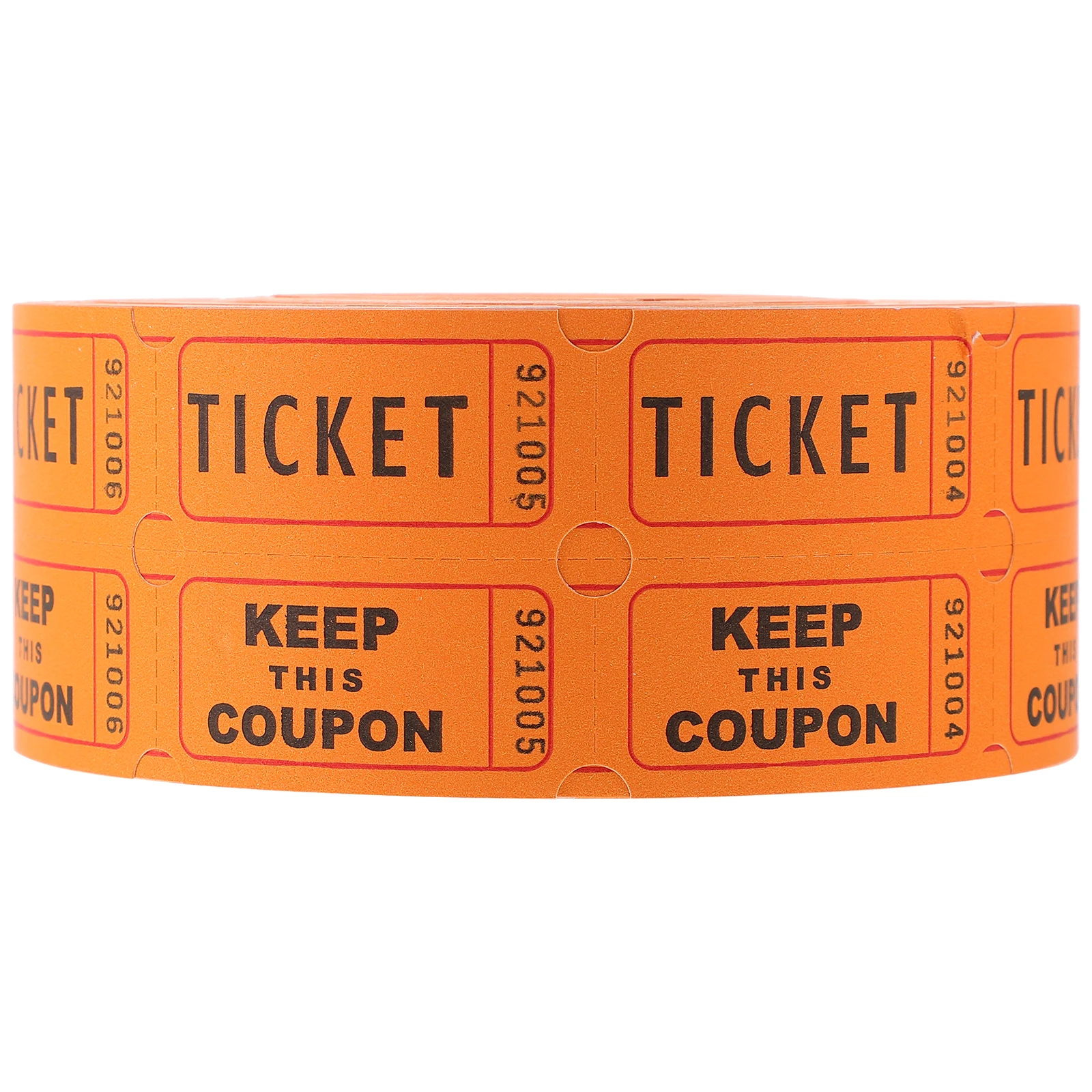 

1000pc Lottery Tickets Orange Raffle Ticket Rolls for Events Games Classroom Concert Halloween Tickets Labels