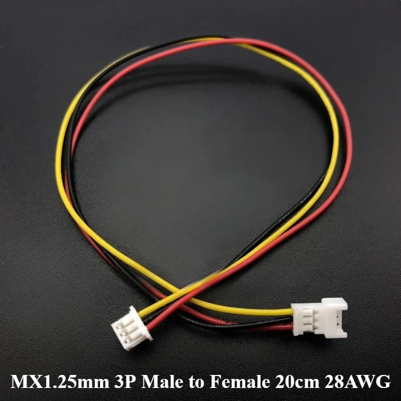 20/50Pcs MX1.25MM Male Head To Female Head 2P/3P/4P/5P/6P Terminal Wire Length 20CM 28AWG Electronic Wire Connector 2