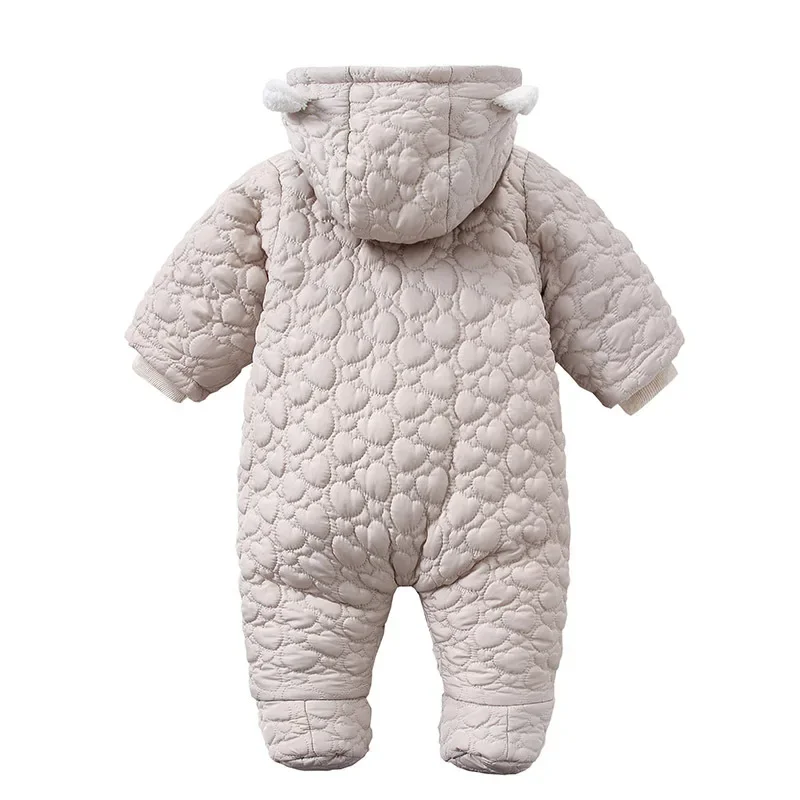 Autumn Baby Rompers Thick Warm Infant Hooded Inside Fleece Jumpsuit Newborn Boy Girl Overalls Winter Toddler Clothes 6-24M