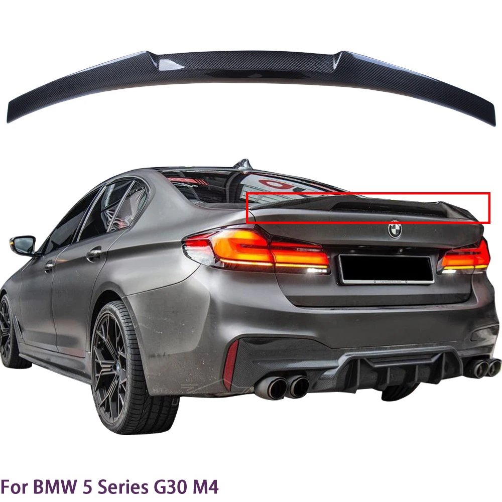 

For BMW 5 Series G30 G38&M5 F90 M4 Style Carbon fiber Rear Spoiler Trunk wing 2016-2023