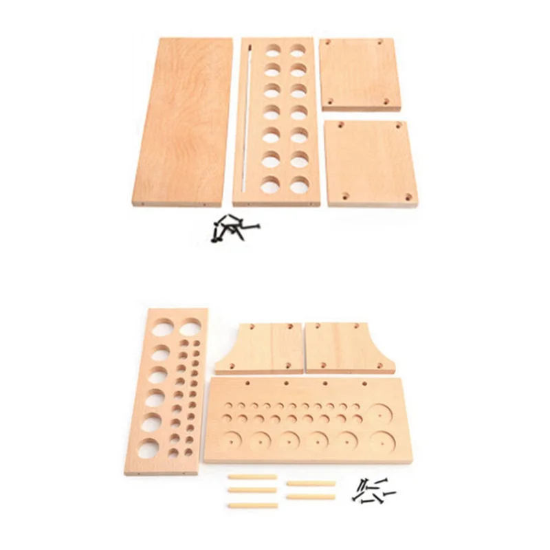 -A95Z Tool Rack DIY Leather Tool Rack Leather Art Printing Wax Line Storage Box Solid Wood Tool Storage Box-A Easy Install Easy