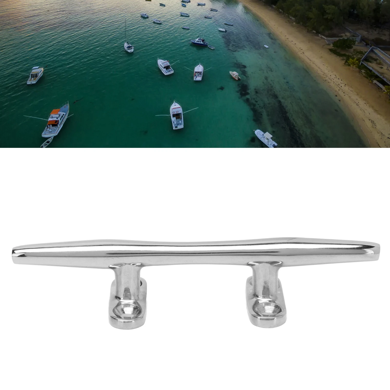 

Boat Mooring Accessories Open Base Open Base Cleat Stainless Steel 316 Polished Marine Boat Opened Bases for Waterwheels Yacht