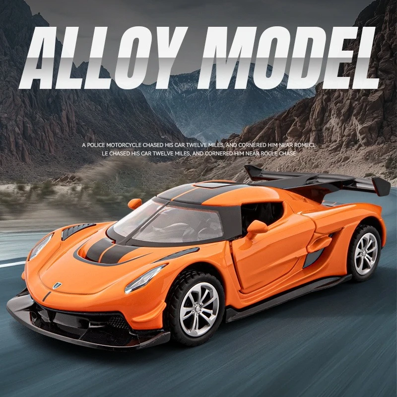 

Simulation 1/36 Scale Jesko Alloy Sports Car Model Ornament Toy Children Boy Birthday Gift Diecast Miniature Voiture