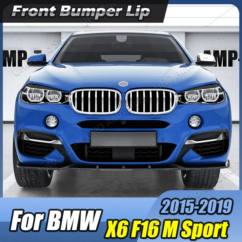 

Car Front Bumper Diffuser Lip Tuning Spoiler Splitter Guard Body Kits For BMW X6 F16 M Sport 2015 2016 2017 2018 2019