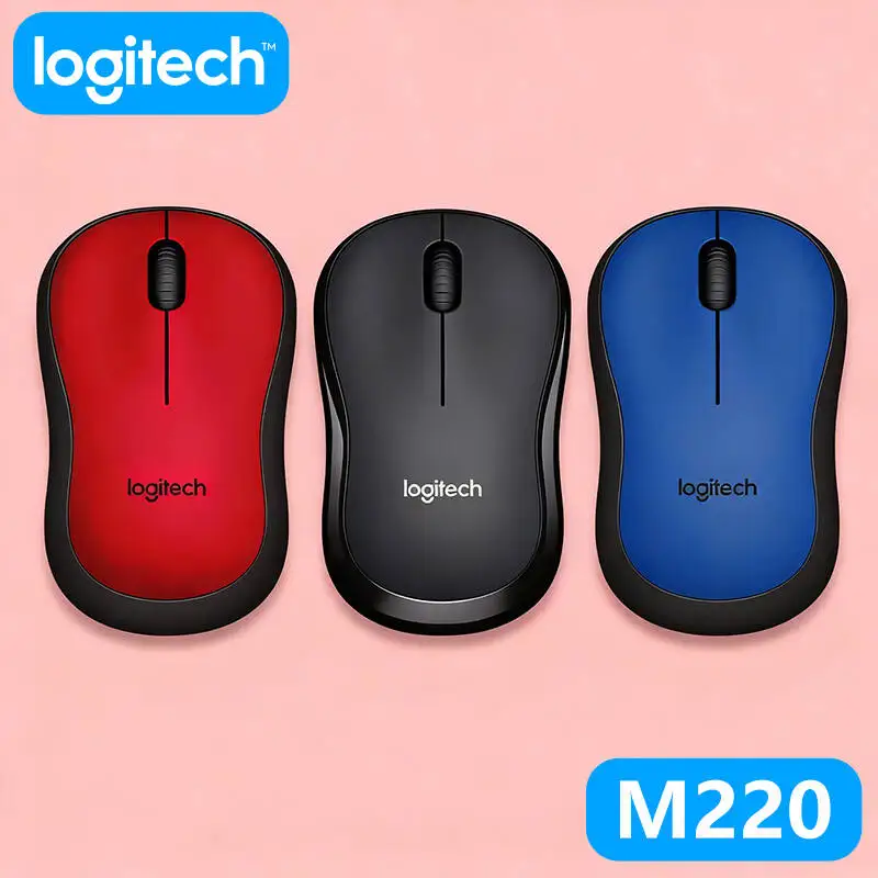

Беспроводная мышь Logitech M220, ноутбук, бизнес-офис, бесшумная портативная домашняя игра для мальчиков и девочек