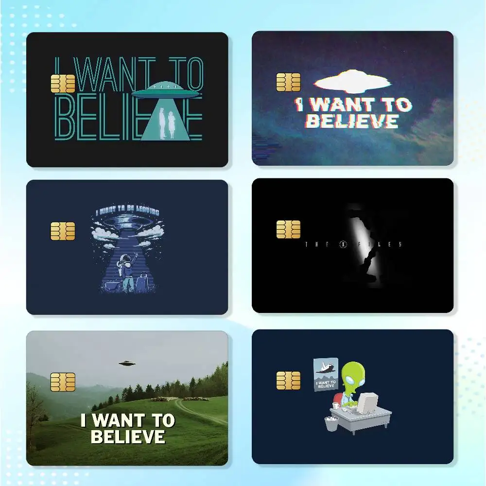 Movie The X F-files Waterproof Card Stickers For Credit Cards Debit Cards And Transit Cards 4pcs