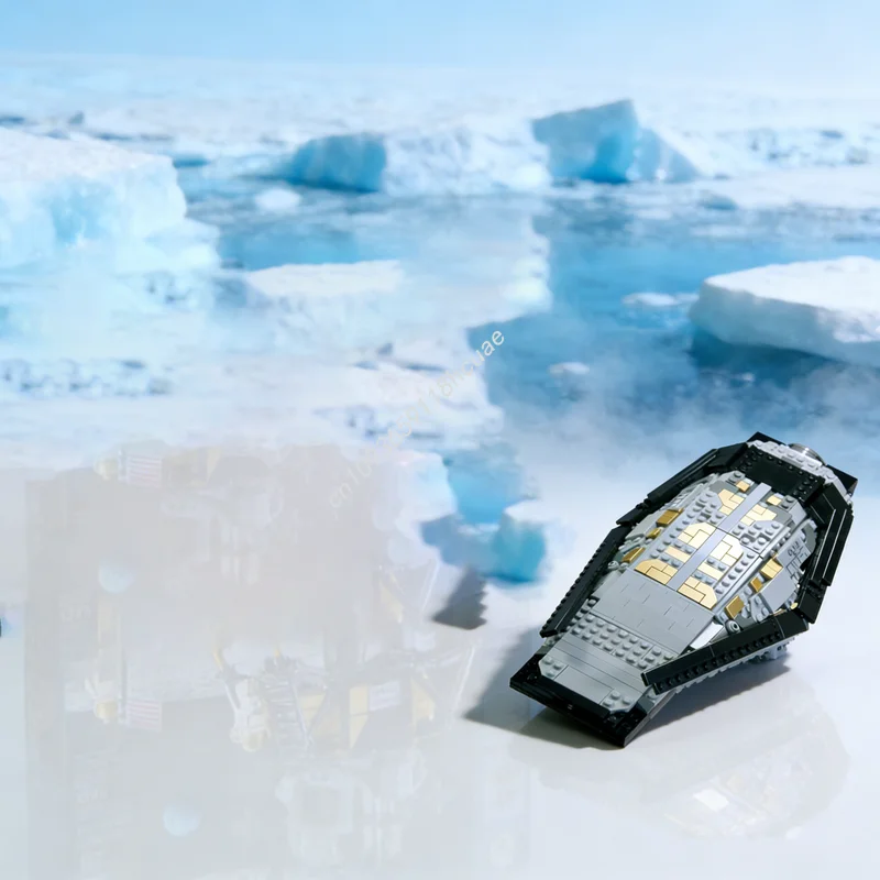 

686 деталей MOC: Межзвездный пехотинец NASA, модель лунного модуля Аполлон, конструктор, архитектурная игрушка, идея для рождественского подарка, развивающая игрушка