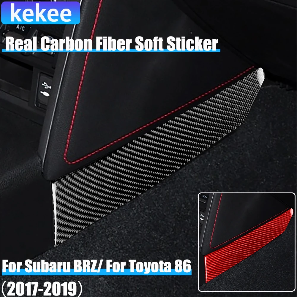 

Real Carbon Fiber Car Accessories Center Console Side Panel Cover Soft Sticker For Subaru BRZ Toyota 86 GT86 2017 2018 2019