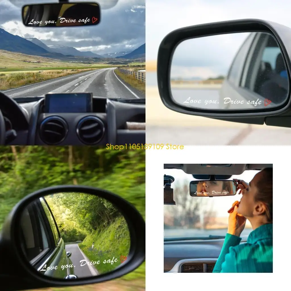 

Rear View Mirror Plastic Decal Car Sticker Affirmations Love You Drive Safe Decal Easy to Apply Car Sticker Removable