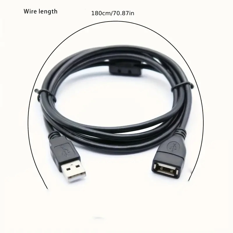 USB Extension Cable 1M 2M Data Cord Male to Female TV SSD Wall Mount Hidden Wire Media Center Link