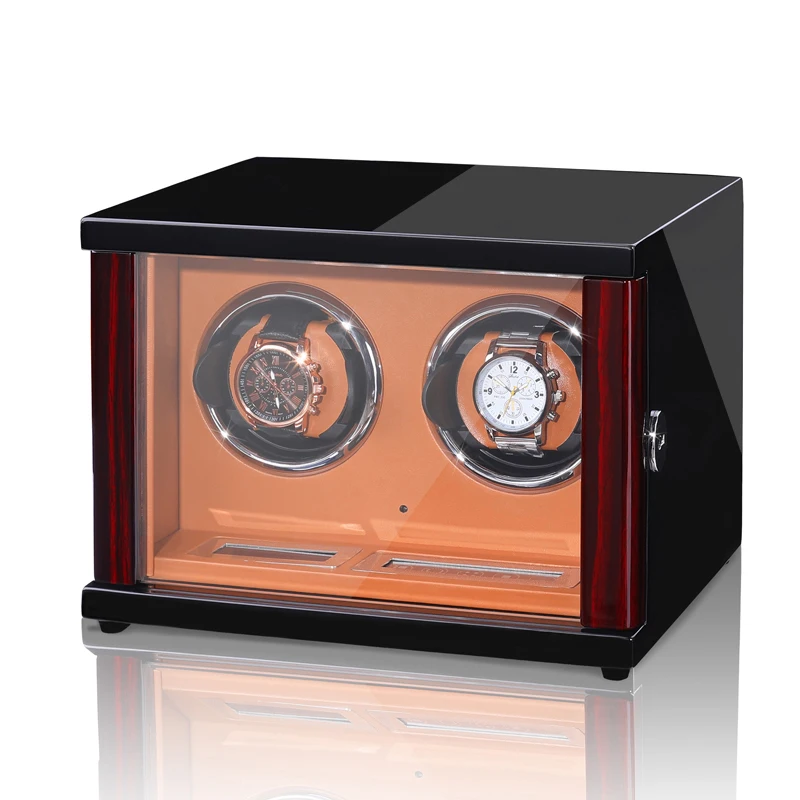 Custom Logo Automatic Watch Winder 2 3 Slots Wooden Storage Box 4 6 8 Watches LCD Touch Mechanical Watches Screen Shaker