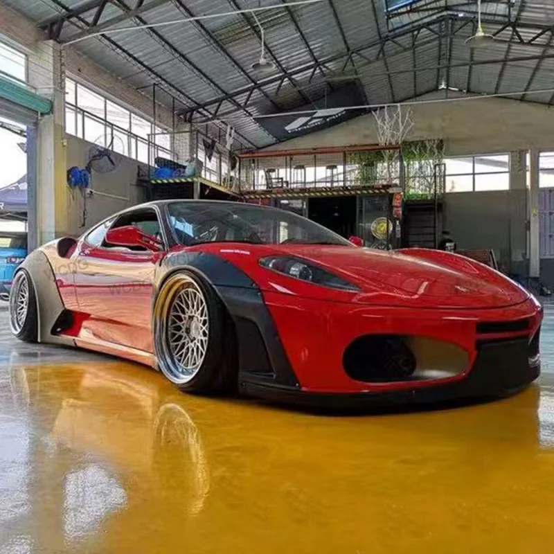 طراز FRP LB لسيارة فيراري F430، عجلة حاجز الشفة الأمامية، قوس الناشر الخلفي، مجموعة هيكل السيارة #4