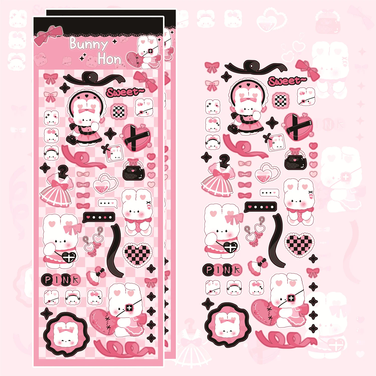 1 Pc Cute Cartoon Cat Rabbit Sticker Kawaii Korean Style DIY Kpop Idol Album Card Photo Decoration Material Sticker