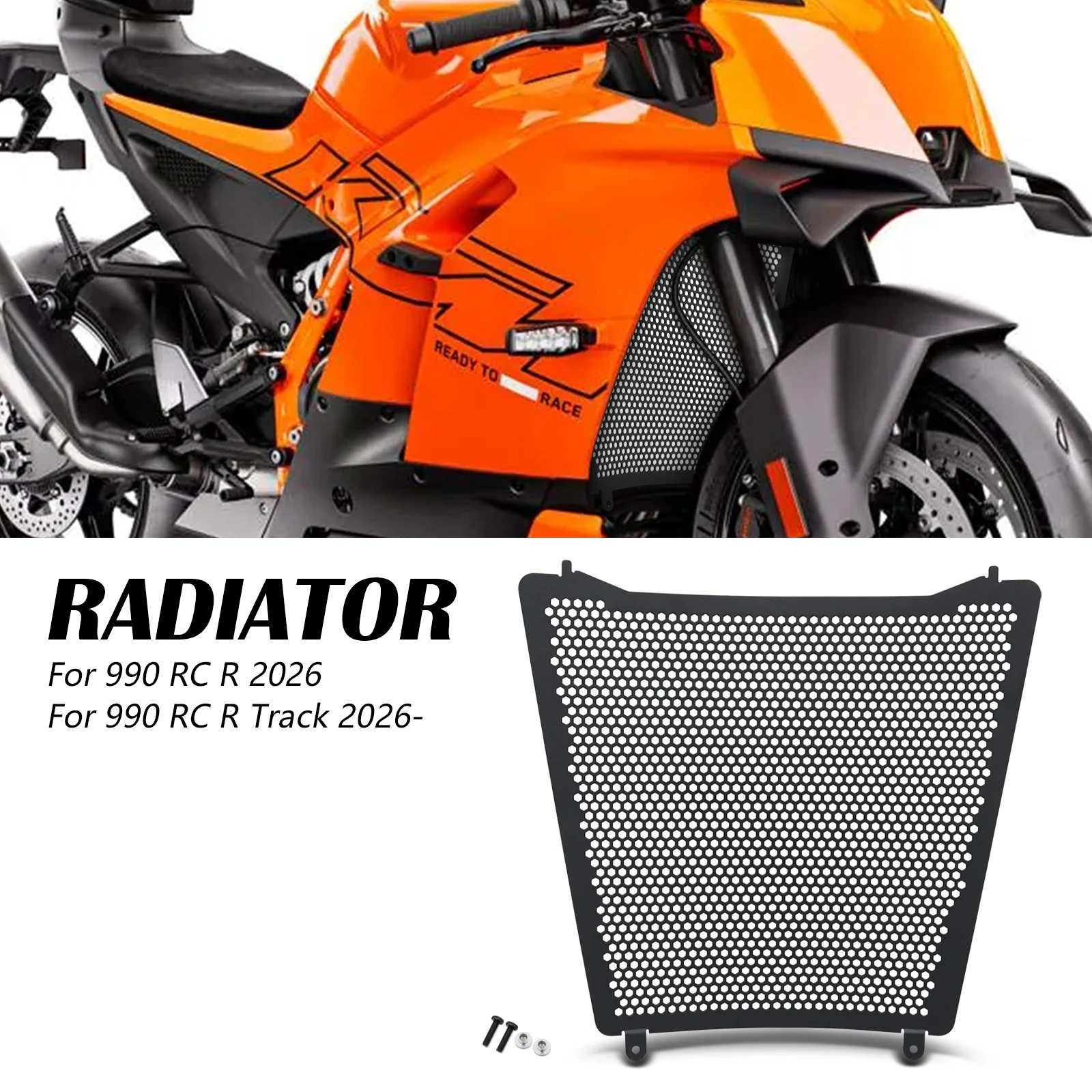 For KTM 990 RC R 2026 990 RC R Track 2026- Motorcycle Radiator Guard Grille Protective Cover Heat dissipation network protection