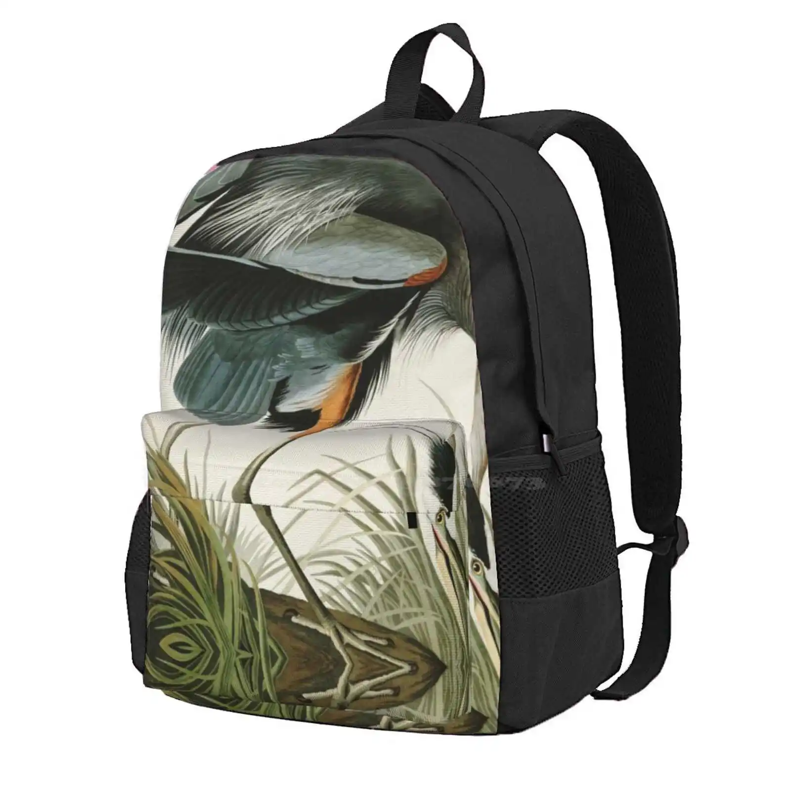 Great Blue Heron - John James Audubon'S Birds Of America Print Art Print Hot Sale Schoolbag Backpack Fashion Bags John Audubon