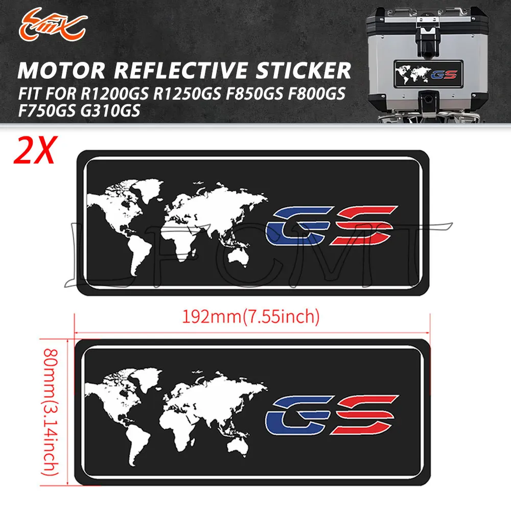 

2 PCS Fit for R1200GS R1250GS F800GS F850GS F750GS R1150GS Motorcycle Aluminum Trunk Luggage Cases Sticker Decoration Decals