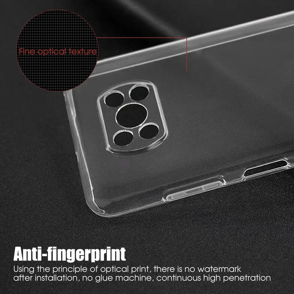 Soft Clear TPU Mobile Phone Case for Xiaomi POCO X3 Pro NFC GT POCOX3 X3NFC Shockproof Transparent Silicone Back Cover Housing