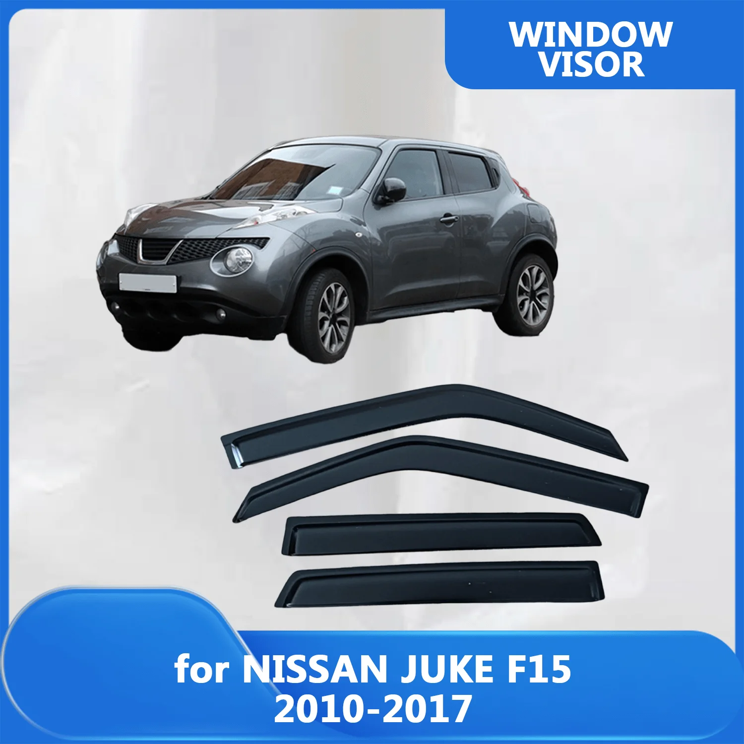 

Window Visor for NISSAN JUKE F15 2010 2011 2012 2013 2014 2015 2016 2017 Wind Deflectors Rain Guards Door Visor Vent
