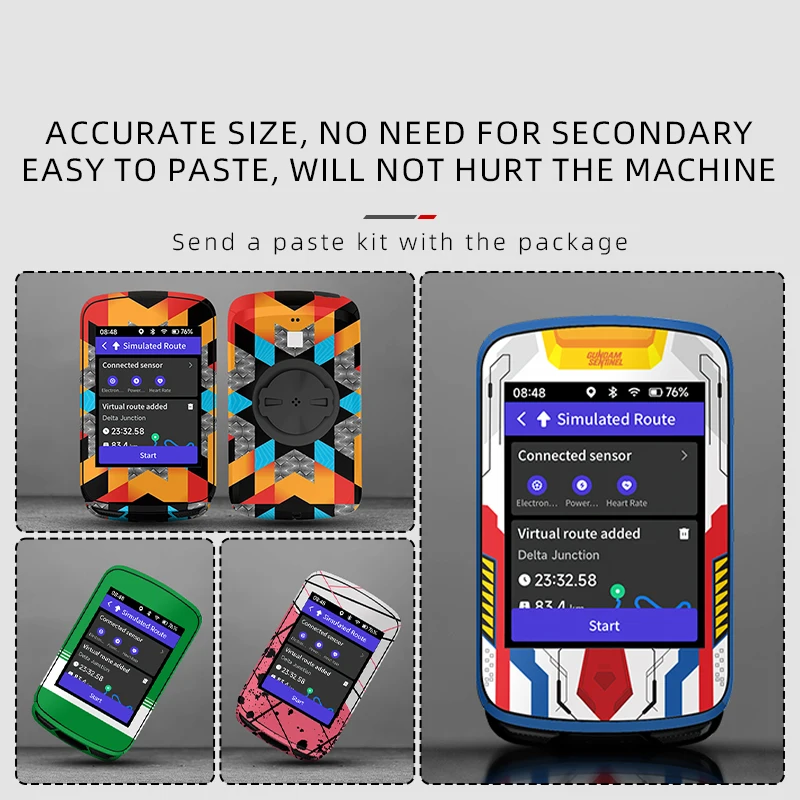 For Magene C606 & C706 Bike GPS Touch Screen Decorative Stickers Waterproof Scratch Resistant Various Styles