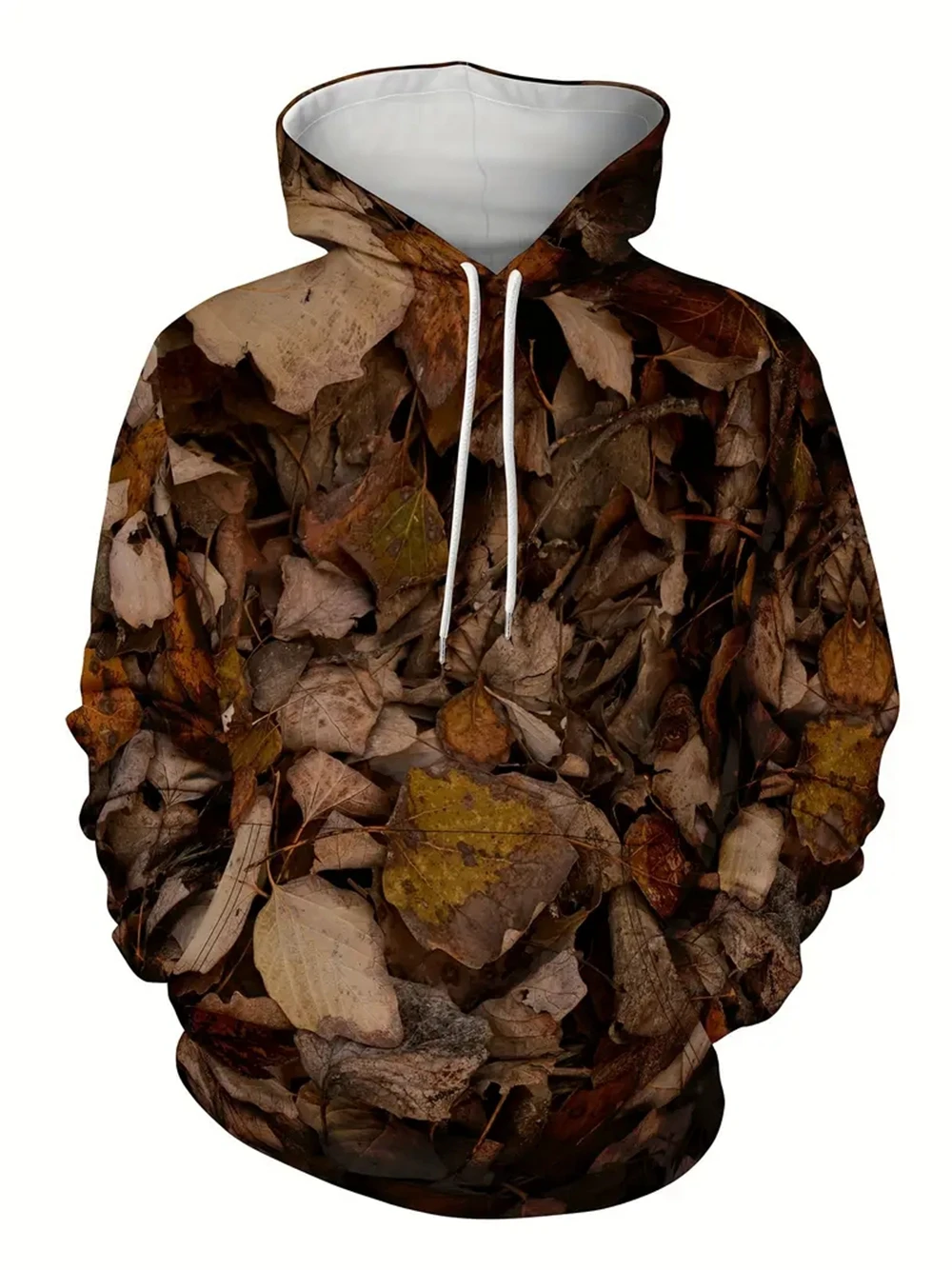 

Spring And Autumn Leaves Camouflage 3D Print Hoodie For Men Outdoor Sports Breathable Pullover Trendy Street Harajuku Sweatshirt