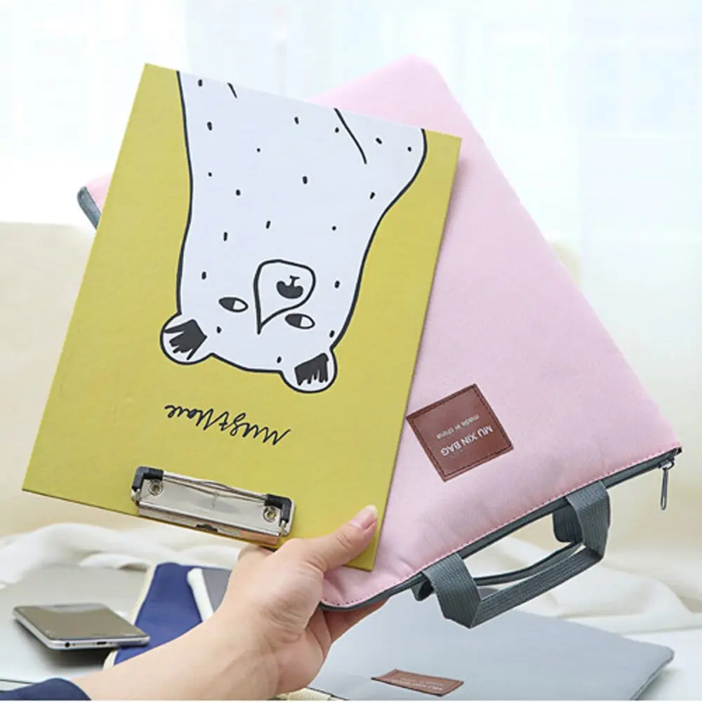 Large Zipper Paper Storage File Pocket Business Canvas Document Bag File Folder File Bag Briefcase