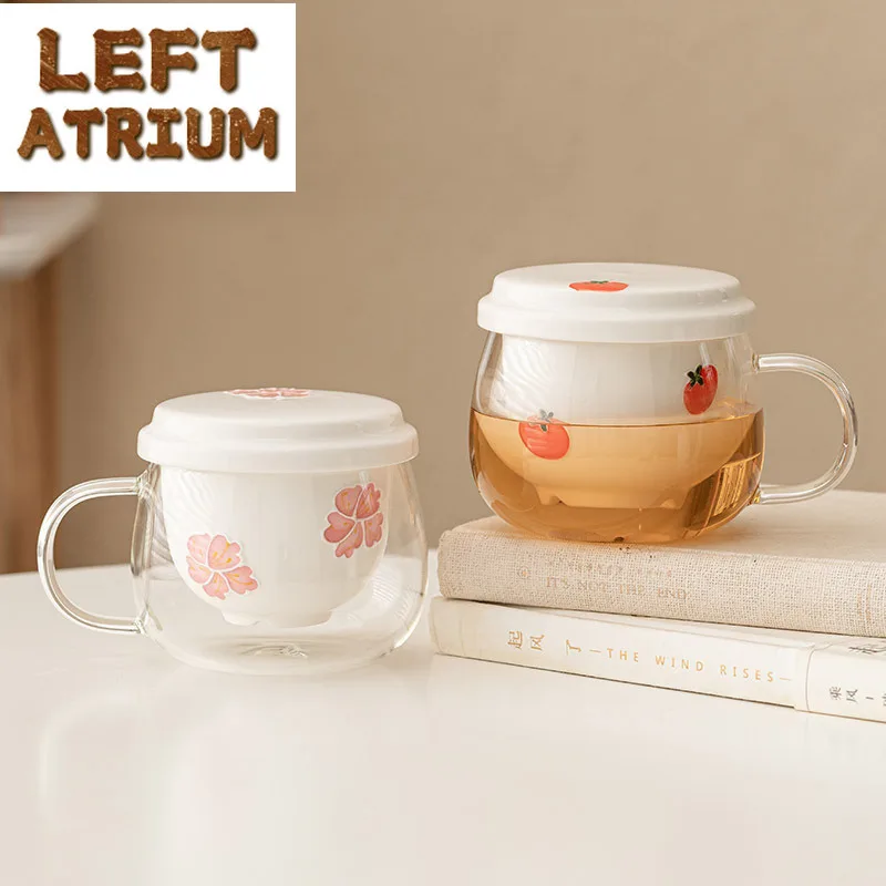 Vasos pintados a mano, tazas de té de porcelana, juego de café con filtro, tazas, taza Mate, cristalería, cerámica y cerámica, Termos estéticos